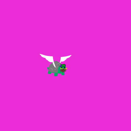 Cannibal Turtles with Wings X Magenta