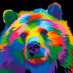 A bear in the woods