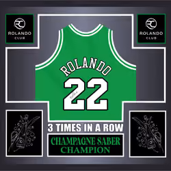 Champagne Saber Champ - Framed Jersey Celtics