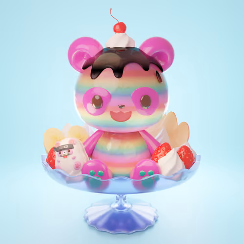 CNPcake #00036 Leelee-Pinky Rainbow