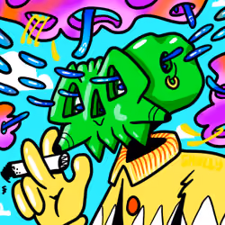 Smoking Skull #018