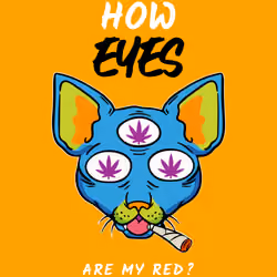 third eye cat - how eyes are my red?