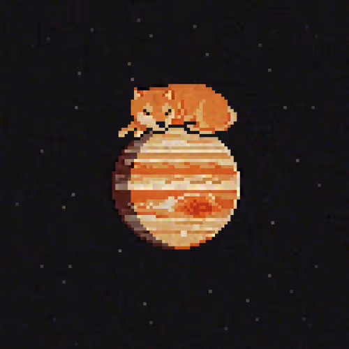 Dreaming Doge #12: 木星の眠そうな犬 (Sleepy Dog on Jupiter)