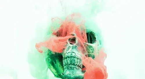 Oxidized Copper Skull