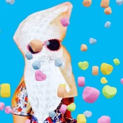 napkin girl heart drops