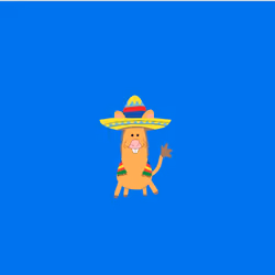 miniature donkey with a lit-up sombrero