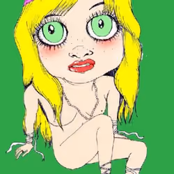 Big eye hippy girl