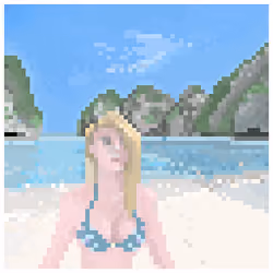 Eva on the beach