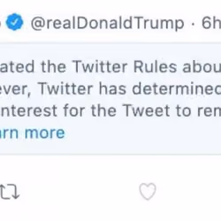 Trump violated Twitter rules 