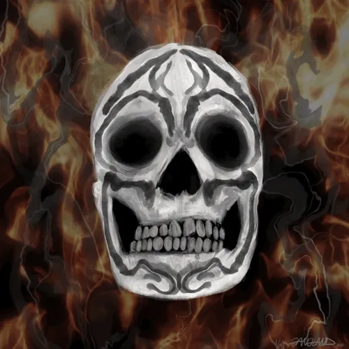 Gangland Skull #325 - "Incendiary Saint" - by Eddie Gangland - 1 of 1