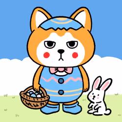 Chubby Akita #029 Easter Akita