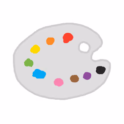 Silver paint pallete