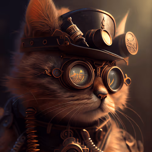 Steampunk Victorian Cat #1