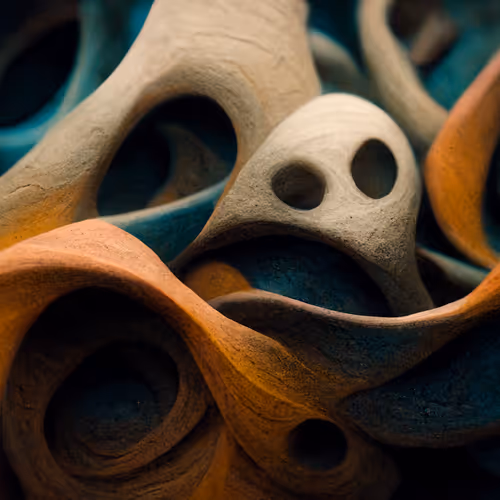 Abstract Clay Sculpture in Motion #2