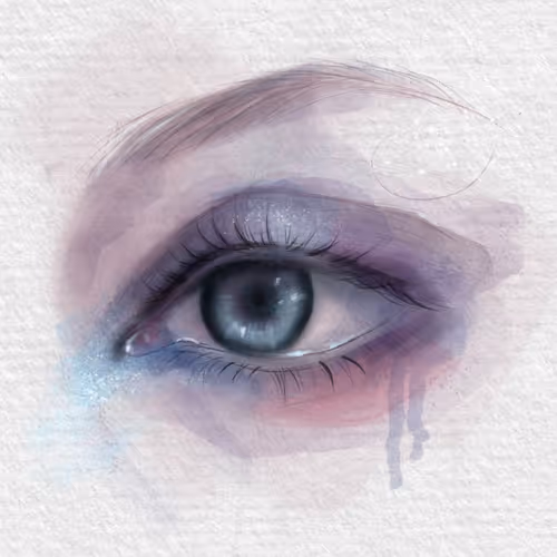 Watercolor eyes "Tenderness"