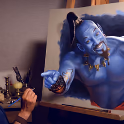 3D Trick Art „ALADDIN“ Will Smith Optical Illusion