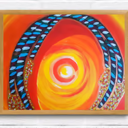 The eye of intentions - a living picture painted on canvas - success, happiness, wealth, prosperity