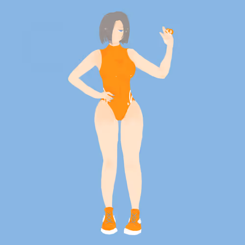 digital art: bitcoin swimsuit anime girl #1