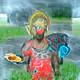 God is a Gay Black man wearing red dress eating chicken in the rain in Illinois on Saturn Season 9 g