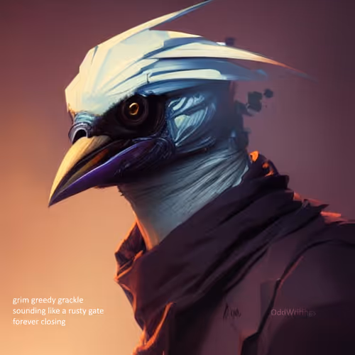 12 Ways Of Looking At A Grackle Haiku