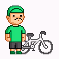 C4C cyclist green mustache
