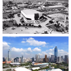 Contrasts of Tianhe Sports Center Business District. (Same angel)