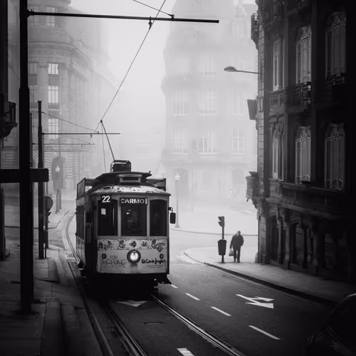 Morning tram.