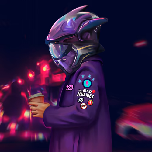 THE MAD HELMET #120 artwork music