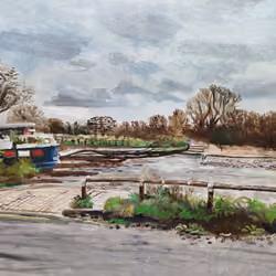 Chiswick Eyot from Chiswick Mall, March 23