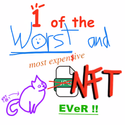 1 of the worst and most expensive NFT ever with a really cool and purple Crypto Cat