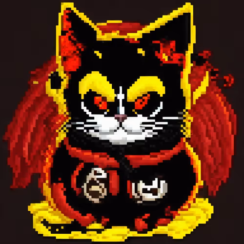 daruma cat pixel 001