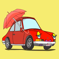 Crypto Car Art#011RED RAIN