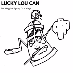 Spray Can Mugs "Lucky Lou" (graffiti character)