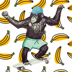 Skateboarding Ape Club #3000