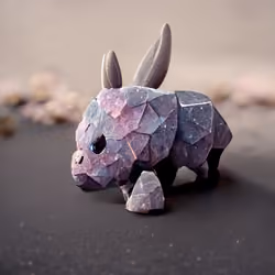 crystal cute rhinnoceros 2