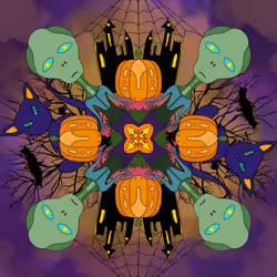 Halloween Alien mandala planet #4