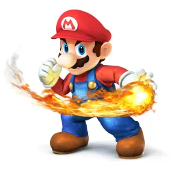 Mario Bros on fire 