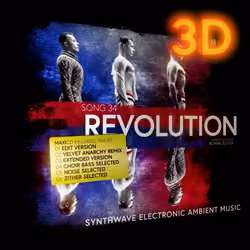 3D LOOP MP4: OFFICIAL MAXI CD ALBUM COVER "SONG 34 REVOLUTION"