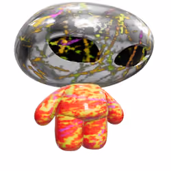 Tagged Alien Boy - 3D Derivative 