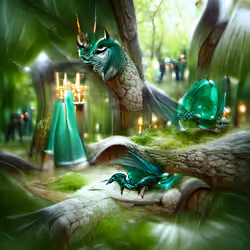 Emerald dragon forest