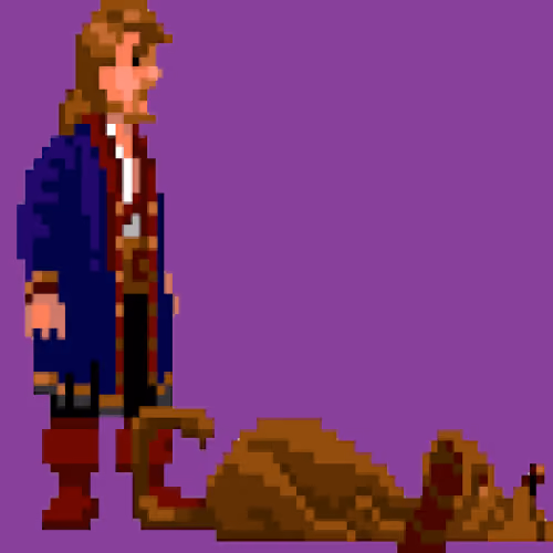 Guybrush with Roco