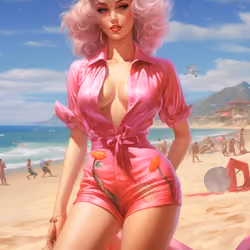 Pretty woman in pink