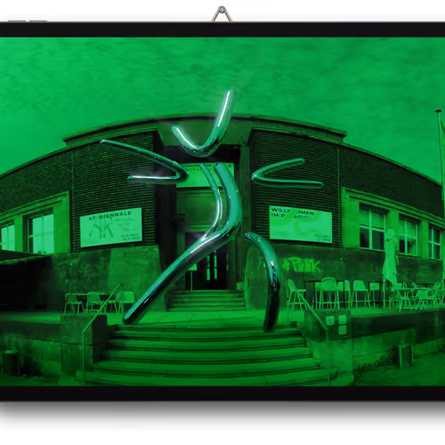 PunkBlue #152 Green - Interactiv 1/1 google streetart guerilla