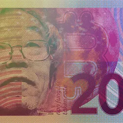 Crypto Banknote 3D interactive Bitcoin by Satoshi Nakamoto #A00000040A