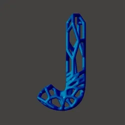 3D Typeset for 3D Printing - "J"