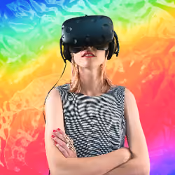 Aqua Rainbow VR Girl