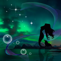 green sea mermaid
