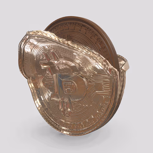 Chocolate Bitcoin 3D Model
