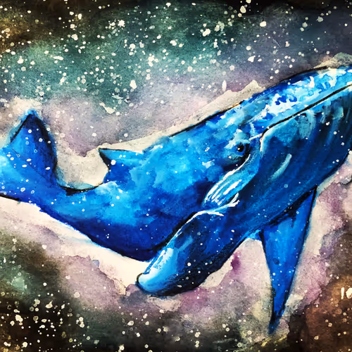 Free blue whale