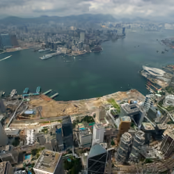 Hong Kong CBD Aerial 